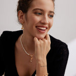 Irregular Diamond Chain and Pearl Bracelets - Gembea Jewelry