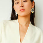 Irregular Geometric Cutout Metal Earrings - Gembea Jewelry