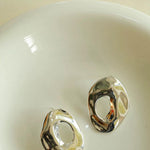 Irregular Geometric Cutout Metal Earrings - Gembea Jewelry