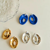 Irregular Geometric Cutout Metal Earrings - Gembea Jewelry
