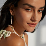 Irregular Long Pendant Pearl Drop Earrings - Gembea Jewelry