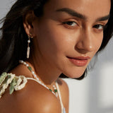 Irregular Long Pendant Pearl Drop Earrings - Gembea Jewelry