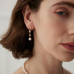 Irregular Long Pendant Retro Pearl Earrings - Gembea Jewelry