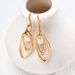 Irregular Natural Freshwater Pearl Earrings - Gembea Jewelry