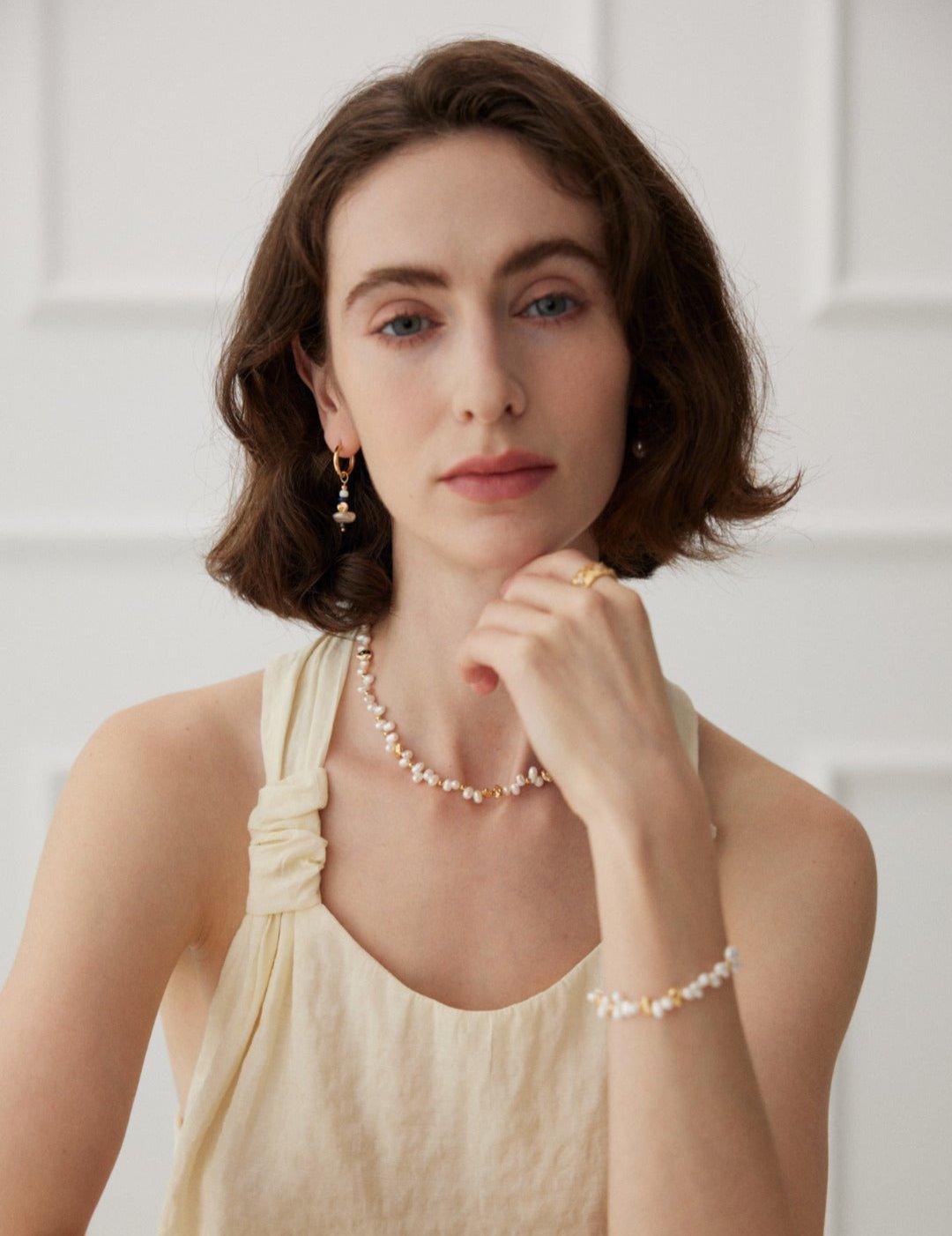 Irregular Natural Freshwater Pearl Necklaces - Gembea Jewelry