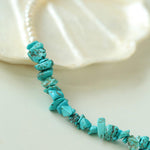 Irregular Turquoise Freshwater Pearl Necklace - Gembea Jewelry