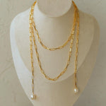 Overlay Natural Pearl Pendant Necklace - Gembea Jewelry