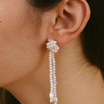 Gembea Jewelry Knotted Hand-woven Pearl Earrings