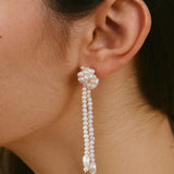 Gembea Jewelry Knotted Hand-woven Pearl Earrings