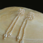 Gembea Jewelry Knotted Hand-woven Pearl Earrings