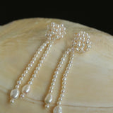 Gembea Jewelry Knotted Hand-woven Pearl Earrings