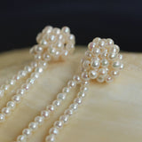 Gembea Jewelry Knotted Hand-woven Pearl Earrings