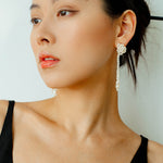 Knotted Hand-woven Pearl Earrings gembea jewelry