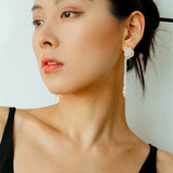 Knotted Hand-woven Pearl Earrings gembea jewelry