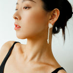 Knotted Hand-woven Pearl Earrings gembea jewelry