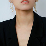 Knotted Natural Pearl Earrings - Gembea Jewelry