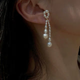 Knotted Natural Freshwater Pearl Earrings gembea jewelry