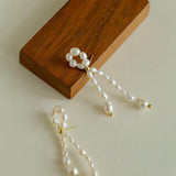Knotted Natural Pearl Earrings - Gembea Jewelry