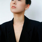 Knotted Natural Pearl Earrings - Gembea Jewelry