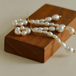 Knotted Natural Pearl Earrings - Gembea Jewelry