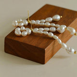 Knotted Natural Pearl Earrings - Gembea Jewelry