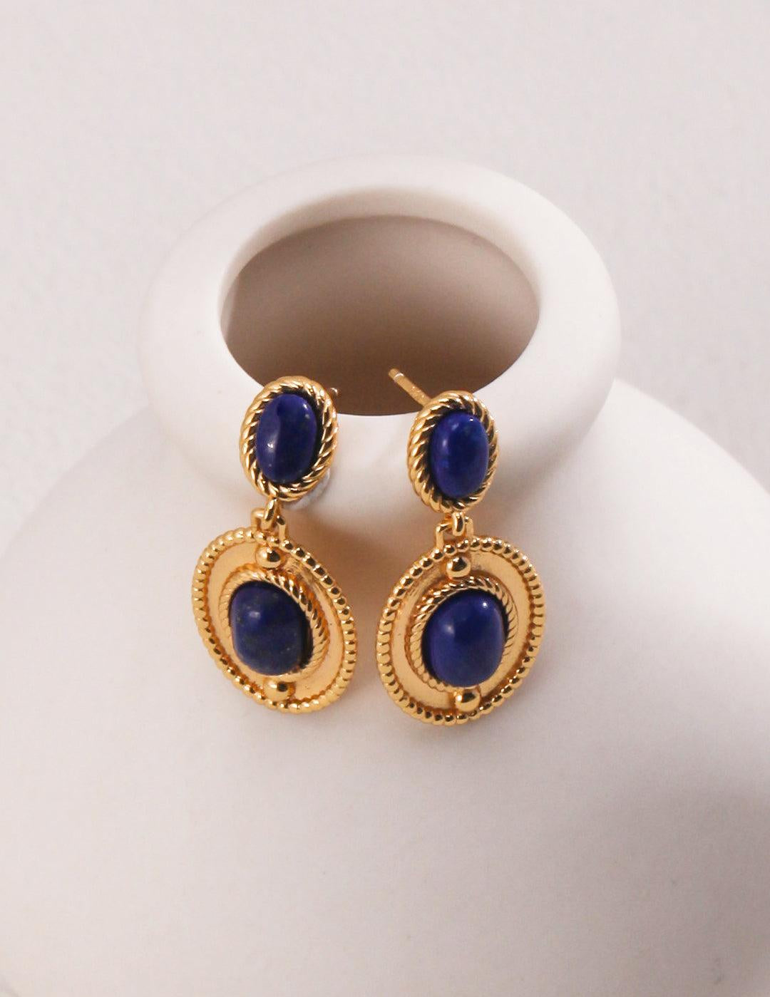 Lapis Lazuli Gemstone Earrings - Gembea Jewelry