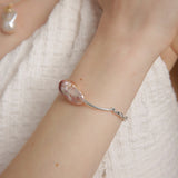 Gembea Jewelry Large Colorful Baroque Sterling Silver Bracelet