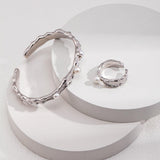 Lava Fluid Element Freshwater Pearl Rings - Gembea Jewelry