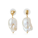Lava Metal Baroque Pearl Drop Earrings gembea jewelry