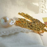 Lava Metal Large Baroque Pearl Brooch gembea jewelry