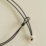 Short Handmade Leather Rope Natural Pearl Necklace - Gembea Jewelry