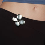 Lilac Blossom Gray Mother of pearl Brooch GEMBEA JEWELRY