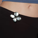 Lilac Blossom Gray Mother of pearl Brooch GEMBEA JEWELRY