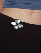 Lilac Blossom Gray Mother of pearl Brooch