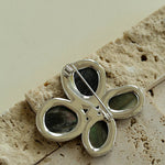 Lilac Blossom Gray Mother of pearl Brooch gembea jewelry