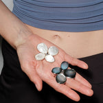 Lilac Blossom White Mother of pearl Brooch GEMBEA JEWELRY