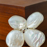 Lilac Blossom White Mother of pearl Brooch gembea jewelry