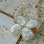 Lilac Blossom White Mother of pearl Brooch gembea jewelry