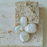 Lilac Blossom White Mother of pearl Brooch gembea jewelry