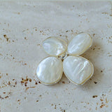 Lilac Blossom White Mother of pearl Brooch gembea jewelry
