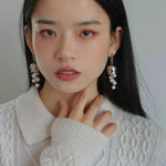 Lily of the Valley Natural Pearl Earrings - Gembea Jewelry