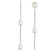 Long Freshwater Pearl Drop Earrings gembea jewelry