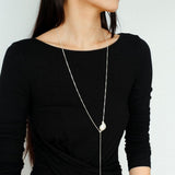 Long Pull Sterling Silver Chain Baroque Necklace - Gembea Jewelry