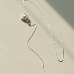 Long Pull Sterling Silver Chain Baroque Necklace - Gembea Jewelry