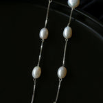 Galaxy Falls Series Tassel Pearl Earrings - Gembea Jewelry