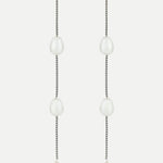 Long Tassel Freshwater Pearl Drop Earrings gembea jewelry