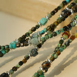 Long Turquoise Baroque Pearl Beaded Necklace