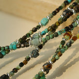 Long Turquoise Baroque Pearl Beaded Necklace