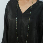 Long Turquoise Baroque Pearl Beaded Necklace