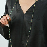 Long Turquoise Baroque Pearl Beaded Necklace